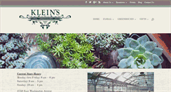 Desktop Screenshot of kleinsfloral.com