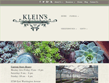 Tablet Screenshot of kleinsfloral.com